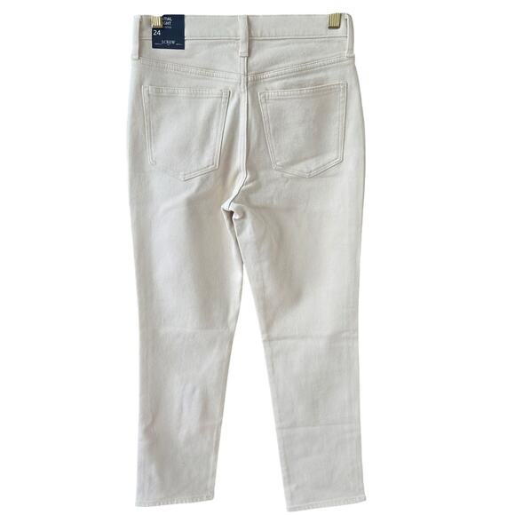 J. Crew Factory Essential Straight Ecru Jean in All-Day Stretch Size 24 NWT - Picture 3 of 11